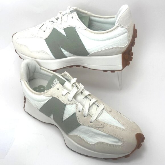 New Balance Shoes - New Balance 327 Beige White Running Sneakers Unisex Women Size 11 Men 9.5